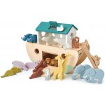 Tender Leaf Toys dřevěná Noemova archa se zvířátky Noah's Wooden Ark 10 párů zvířat – Zboží Dáma