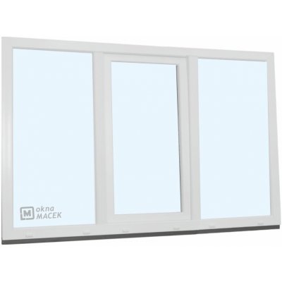 KNIPPING Plastové okno - 70 AD, 2100x1200 mm, FIX/OS/FIX, bílá – HobbyKompas.cz KNIPPING Plastové okno - 70 AD, 2100x1200 mm, FIX/OS/FIX, bílá – HobbyKompas.cz