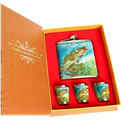 Ploskačka se panáky Ryba – Zboží Dáma