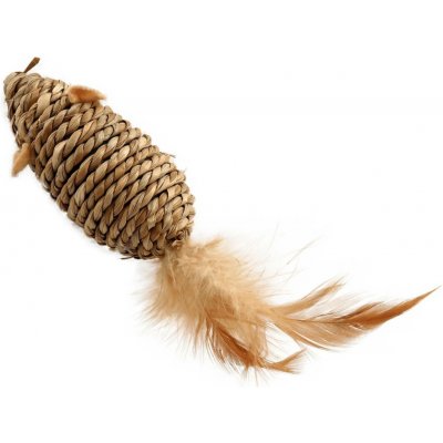 Magic Cat myška mořská tráva s pírky 18 cm 1ks – Zboží Dáma