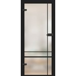 Erkado Celoskleněné GRAF 32 mléčné sklo s černými vzory 70 x 197 cm – Zboží Mobilmania
