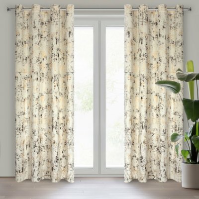 EUROFIRANY ZATEMŇOVACÍ ZÁVĚS NA KROUŽCÍCH TONIA 140X250 CM KRÉMOVÁ – Hledejceny.cz