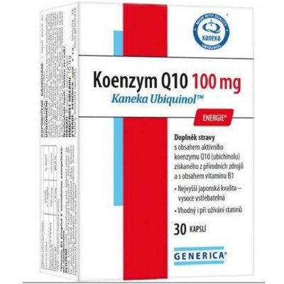 Generica Koenzym Q10 100 mg Kaneka Ubiquinol 30 kapslí – Hledejceny.cz