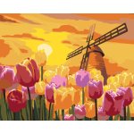 ZUTY Malování podle čísel KRÁSNÉ TULIPÁNY S VĚTRNÝM MLÝNEM 40 x 50 cm – Zbozi.Blesk.cz