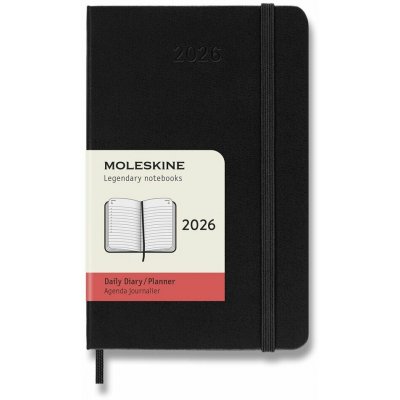 Moleskine A6 denní 2026 černý – Zboží Živě