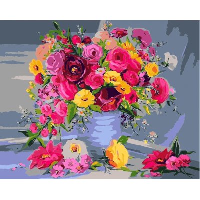 Titanum Malování podle čísel na plátno PUGET KVĚTIN 40 x 50 cm – Zboží Mobilmania