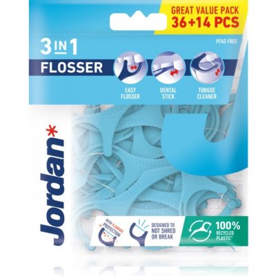 Jordan Flosser 3in1 dentální nit 50 ks – Zboží Dáma