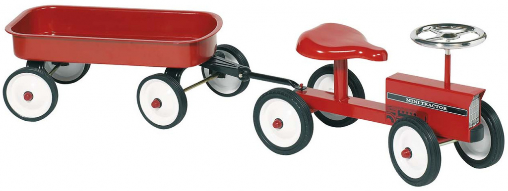 Goki traktor s vozíkem a gumovými koly