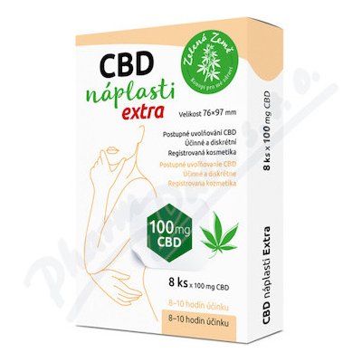Zelená Země CBD náplasti extra 100 mg 8 ks – Hledejceny.cz