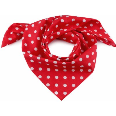 bavlněný šátek s puntíky 4 červená – Zbozi.Blesk.cz