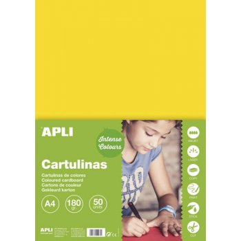APLI sada barevných papírů A4 170 g žlutý 50 ks