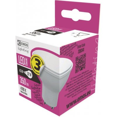 Emos LED žárovka Classic MR16 4,5W GU10 neutrální bílá – Hledejceny.cz