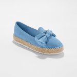 Mokasíny espadrilky s mašlí nebeská modrá – Hledejceny.cz