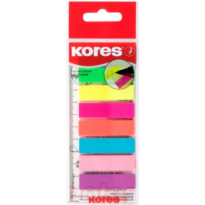 Kores Samolepící záložky Kores Index Strips - 8 x 25 lístků / barevné – Hledejceny.cz