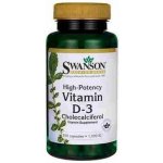 Swanson Vitamín D3 1000 iu Cholekalciferol 250 kapslí – Hledejceny.cz