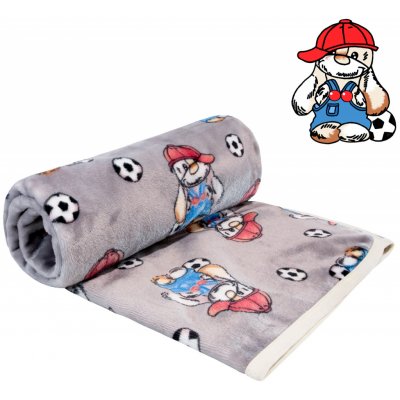 ESITO Dětská deka jednoduchá Fotbalista šedá – Hledejceny.cz