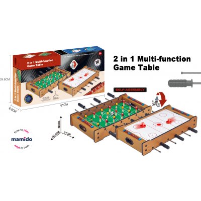 Mamido Mamido Společenská hra Stolní fotbal a Air hockey 2v1 MT1141 – Zboží Dáma