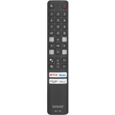 Dálkový ovladač SAVIO RC-15 /náhrada pro TCL , SMART TV