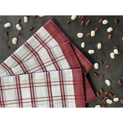 Sleep-well TRADIČNÍ KÁRO 50 x 70 cm BORDÓ 3 ks – Sleviste.cz