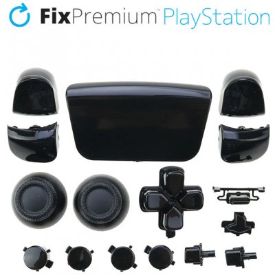 FixPremium Luxury Dekorativní prvky pro PS5 DualSense, černá – Zboží Mobilmania