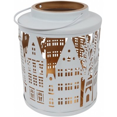 Kovový svícen Amsterdam L bílý – Zboží Dáma