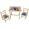 Dětský stoleček s židličkou ČistéDřevo Dřevěný dětský stoleček s židličkami Ledové království
