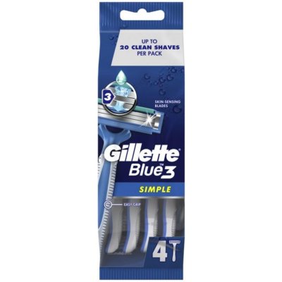 Gillette Blue3 Simple 4 ks – Zboží Mobilmania