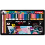 STABILO Kreativní set Pen 68 brush Pen 68 & point 88 ARTY 30 ks sada v plechu – Hledejceny.cz