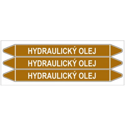 Značení potrubí, hydraulický olej,3 ks, 355 × 37 mm PZ 008114