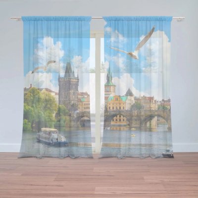 Záclony Praha Karlův most 2: 2 ks - 150x250 cm - Sablio – Hledejceny.cz