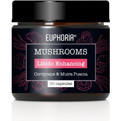 Euphoria Euphoria, Houbové kapsle Stress Relief, Ashwagandha & Brahmi 30 kapslí – Hledejceny.cz