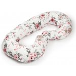 Flumi Těhotenský polštář typ C bílý s růžovými květy – Sleviste.cz