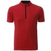 Cyklistický dres James & Nicholson JN514 TOMATO/BLACK pánský