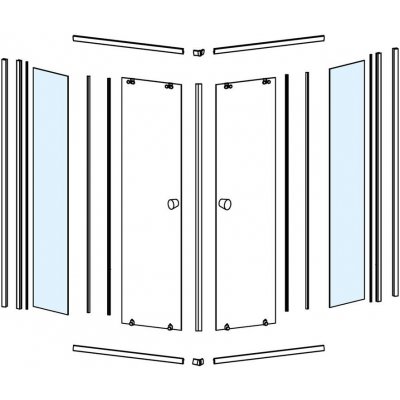 Aqualine Sklo pro HLF808Y, pevná část NDHLF808Y-1 – Sleviste.cz