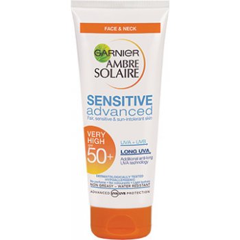 Garnier Ambre Solaire Sensitive Advanced opalovací krém na obličej SPF50+ 50 ml