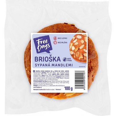 Free Days Bezlepková brioška sypaná mandlemi 100 g – Hledejceny.cz