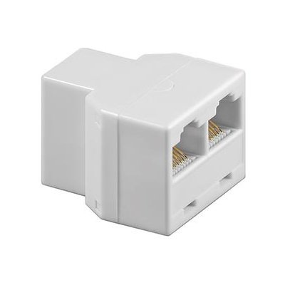 goobay Rozdvojka RJ45 8P8C (3xF), bílá (93056) - 12.92.1486