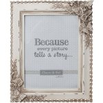 Krémový fotorámeček s květinami a motýlky – 15x20 cm – Hledejceny.cz