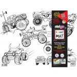 FUNNY MAT Funny Mat Podložka na kreslení Monster trucks + pastelky zdarma 489780 – Hledejceny.cz