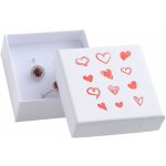 JK Box dárková krabička na soupravu šperků se srdíčky Bílá HRT-4/A1/A7 – Zboží Mobilmania