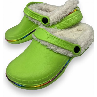 Fashion Chlapecké zelené zateplené gumové nazouváky Zelená – Zboží Mobilmania