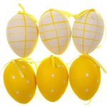 Vajíčko žluté plastové 6 cm, dekorační na zavěšení, 6 kusů VEL5025 Autronic – Hledejceny.cz