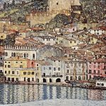 Fedkolor Gustav Klimt - Malcesine on Lake Garda obraz šedá – Hledejceny.cz