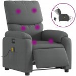 VidaXL Masážní křesloelektrické polohovací šedé – Hledejceny.cz