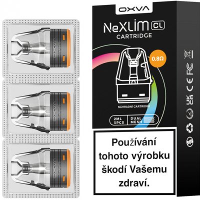 OXVA NeXLIM CL Pod 2ml cartridge odpor 0,8ohm 3ks – Zboží Mobilmania