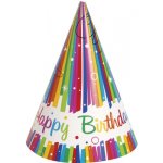 Unique Party čepičky Happy Birthday 8ks – Zboží Dáma