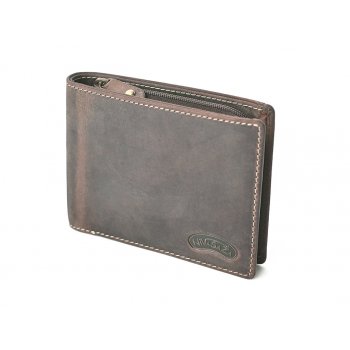 Pánská kožená peněženka Nivasaža N216-HNT-BR hnědá
