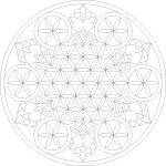 Radost v písku Šablona na pískování mandala Ovoce Života 70 300 x 300 mm – Zboží Dáma