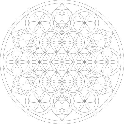 Radost v písku Šablona na pískování mandala Ovoce Života 70 300 x 300 mm – Zboží Dáma