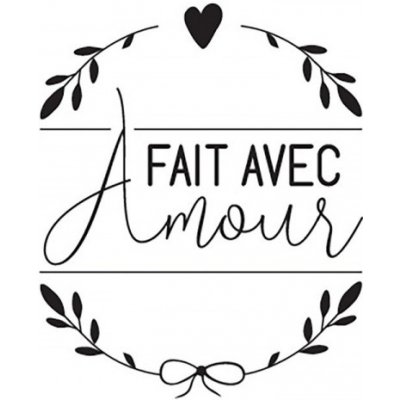 Aladine razítko kulaté Vyrobeno s láskou – Zboží Dáma